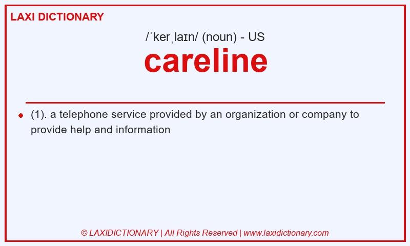 Definition careline in American English