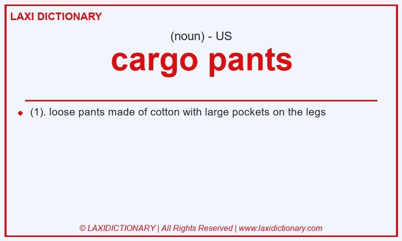 Definition cargo pants in American English