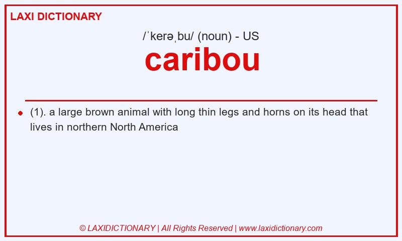 Definition caribou in American English