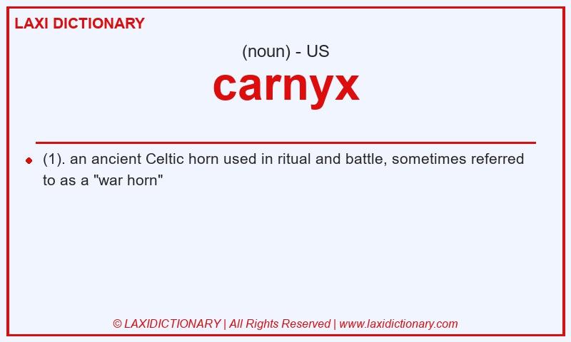 Definition carnyx in American English