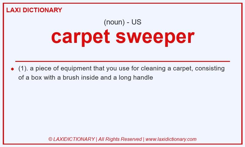 Definition carpet sweeper in American English
