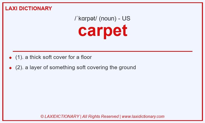 Definition carpet in American English