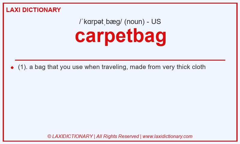 Definition carpetbag in American English