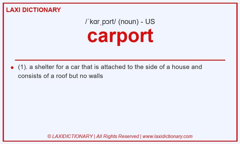 Definition carport in American English