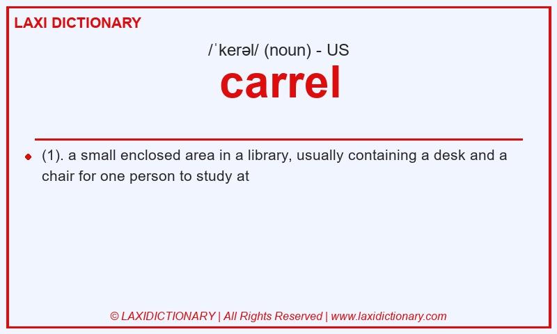 Definition carrel in American English