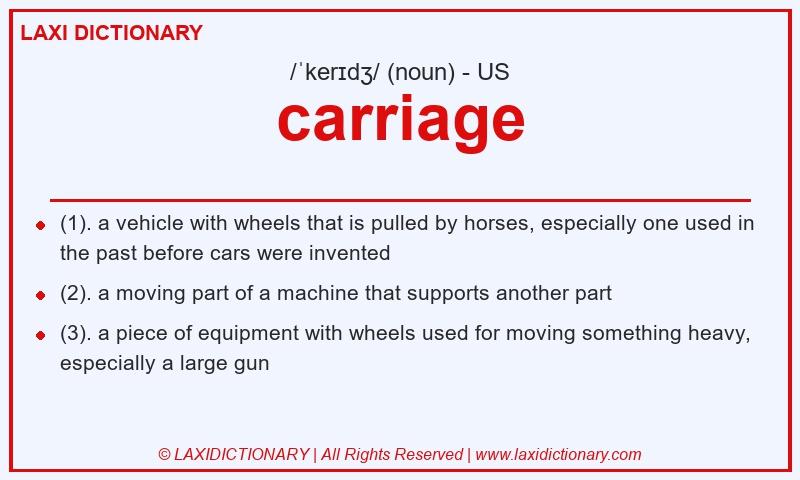 Definition carriage in American English
