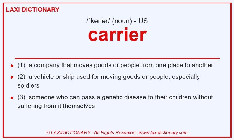Definition carrier in American English