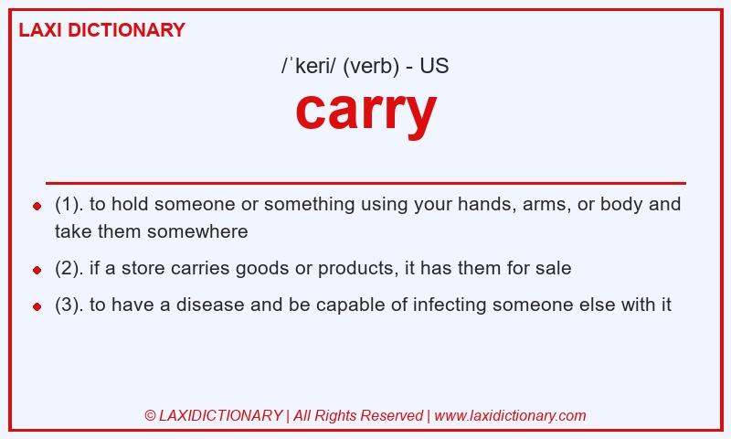 Definition carry in American English