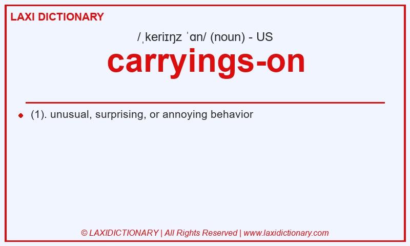 Definition carryings-on in American English
