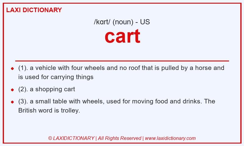 Definition cart in American English