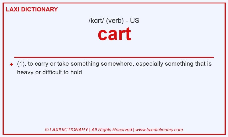 Definition cart in American English