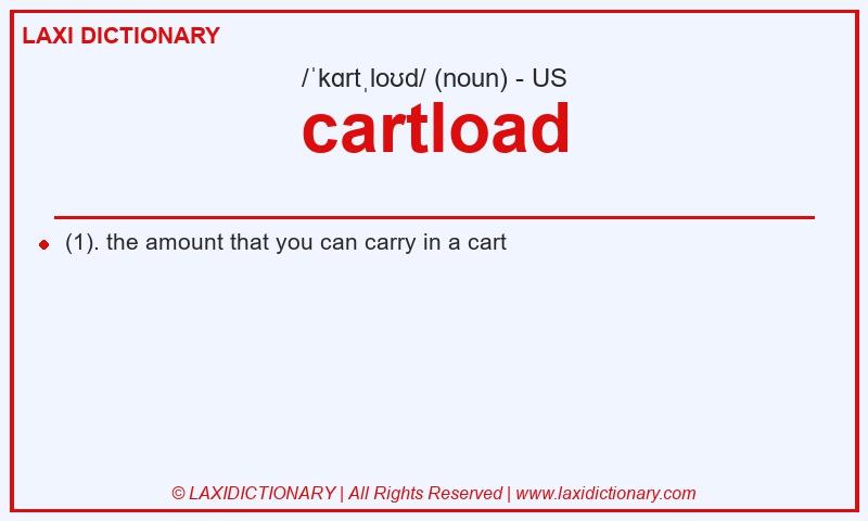 Definition cartload in American English