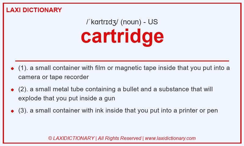 Definition cartridge in American English