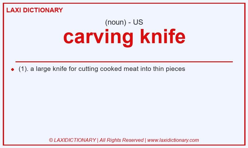 Definition carving knife in American English