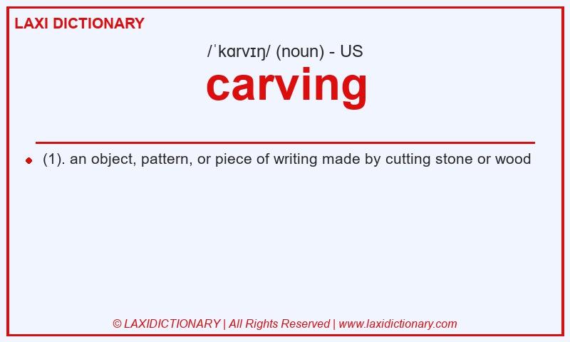 Definition carving in American English