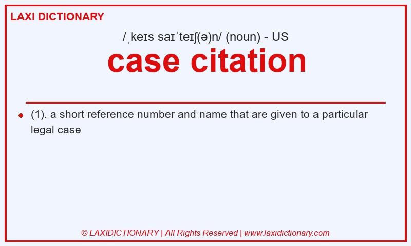 Definition case citation in American English