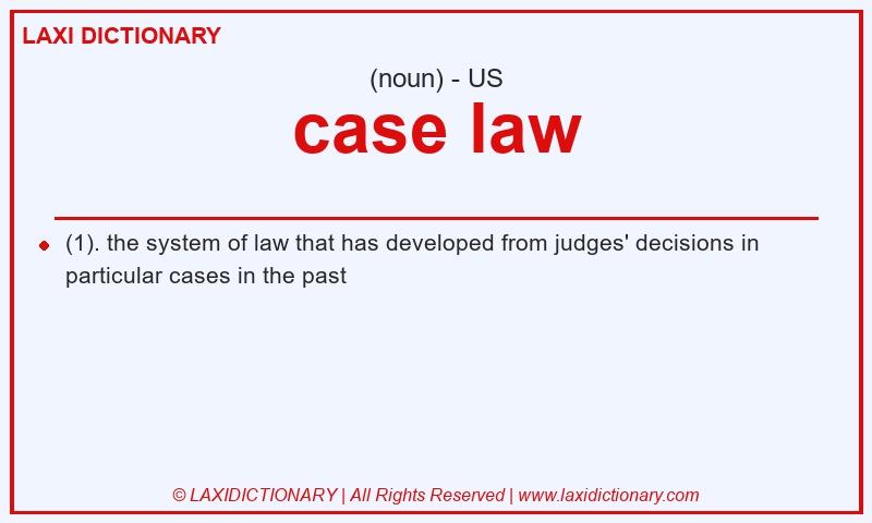 Definition case law in American English