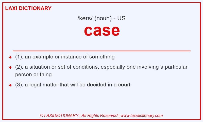 Definition case in American English