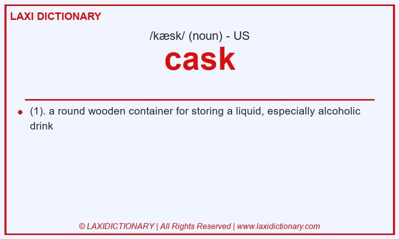 Definition cask in American English