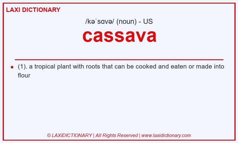 Definition cassava in American English