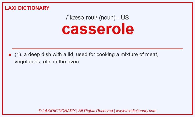 Definition casserole in American English