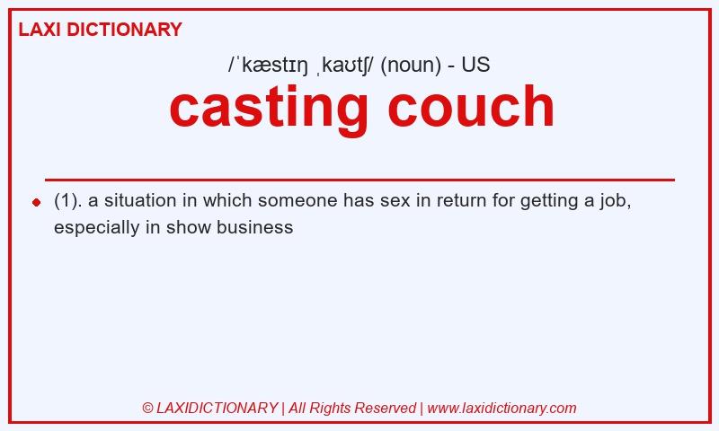 Definition casting couch in American English