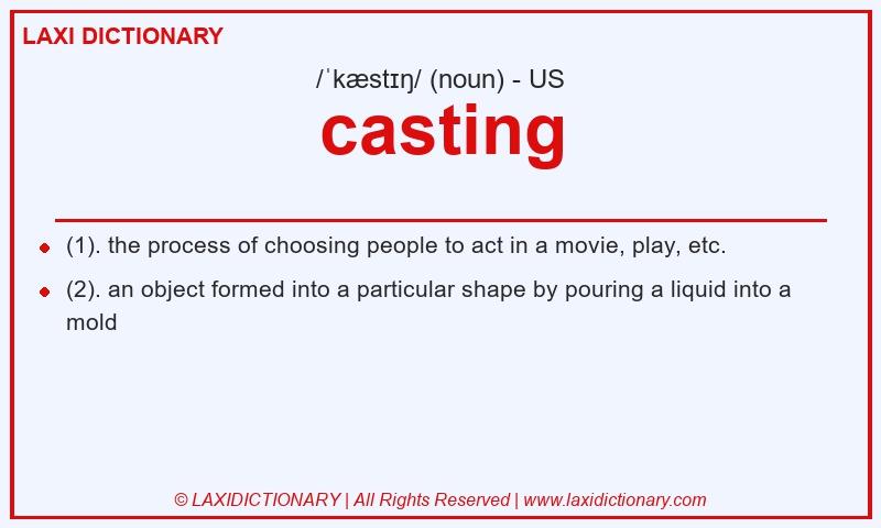 Definition casting in American English