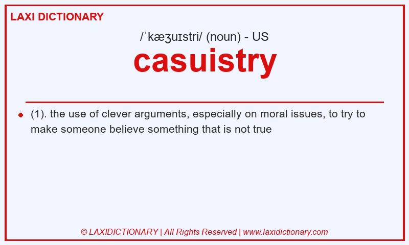 Definition casuistry in American English