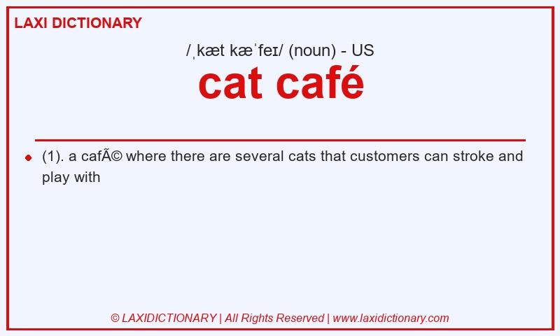 Definition cat café in American English
