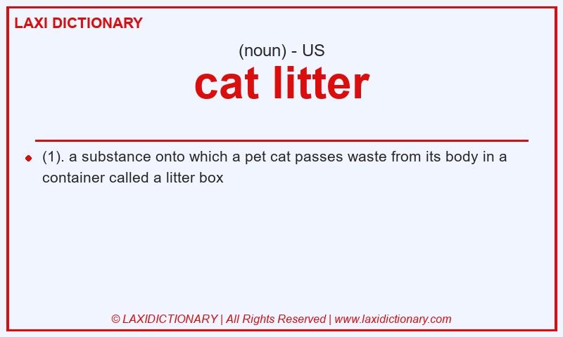 Definition cat litter in American English