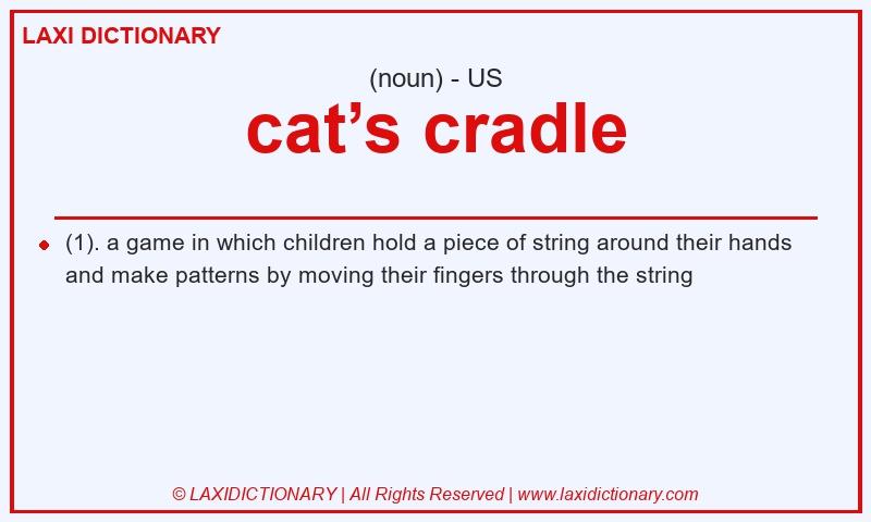Definition cat’s cradle in American English
