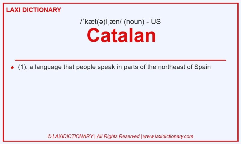 Definition Catalan in American English