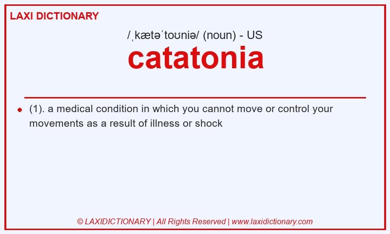 Definition catatonia in American English