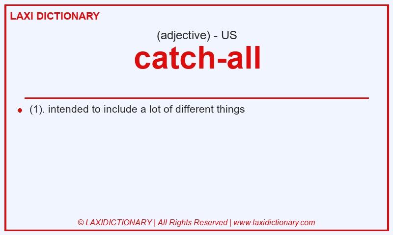 Definition catch-all in American English