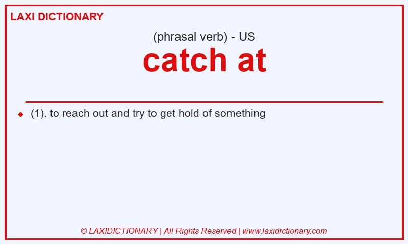 Definition catch at in American English