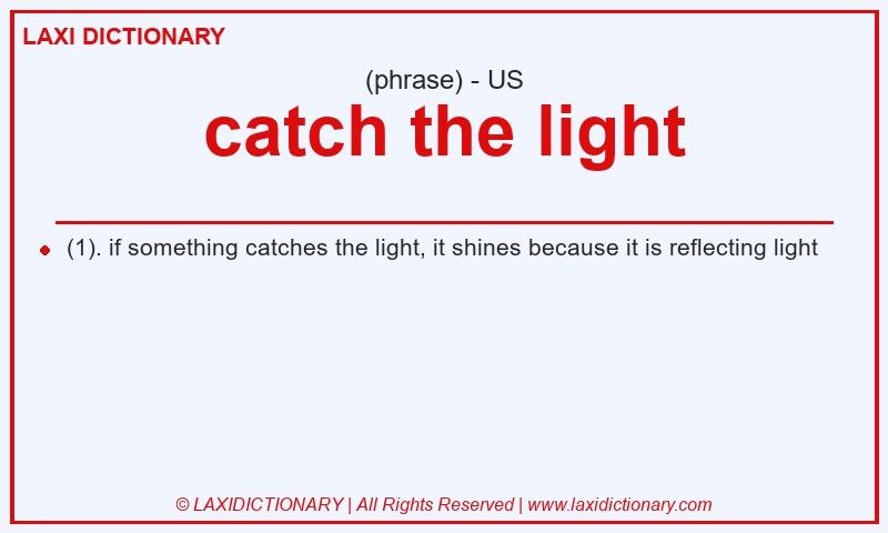 Definition catch the light in American English