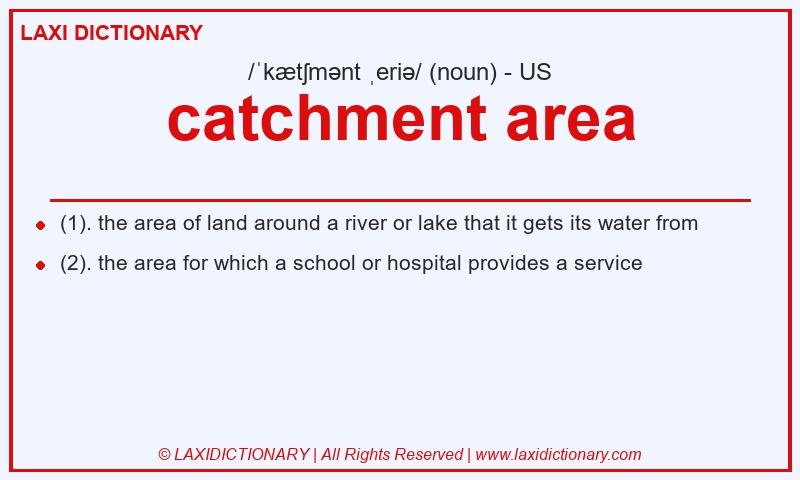 Definition catchment area in American English