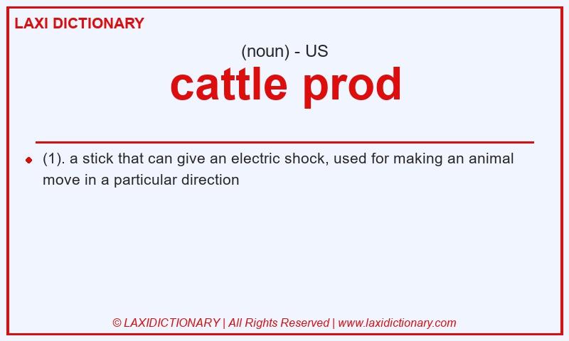 Definition cattle prod in American English