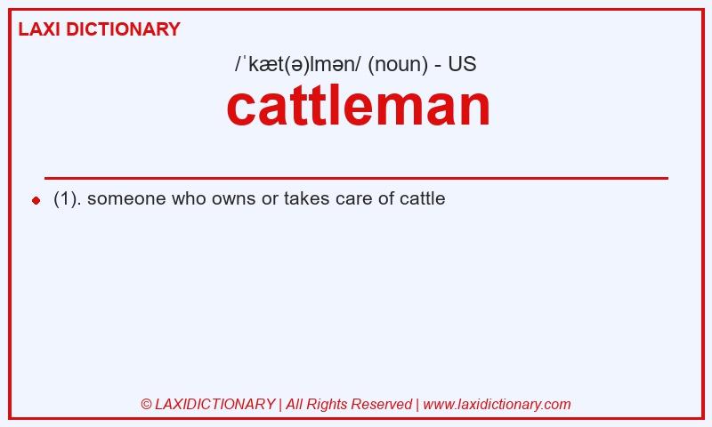 Definition cattleman in American English