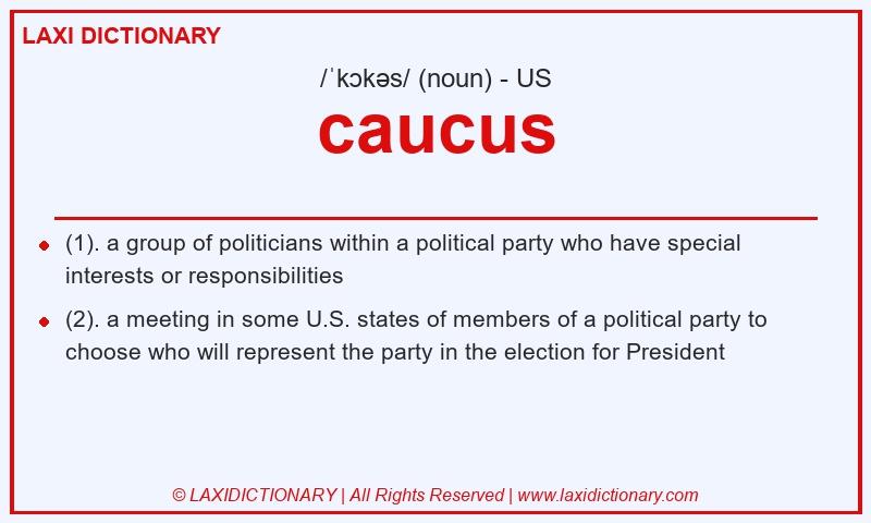 Definition caucus in American English
