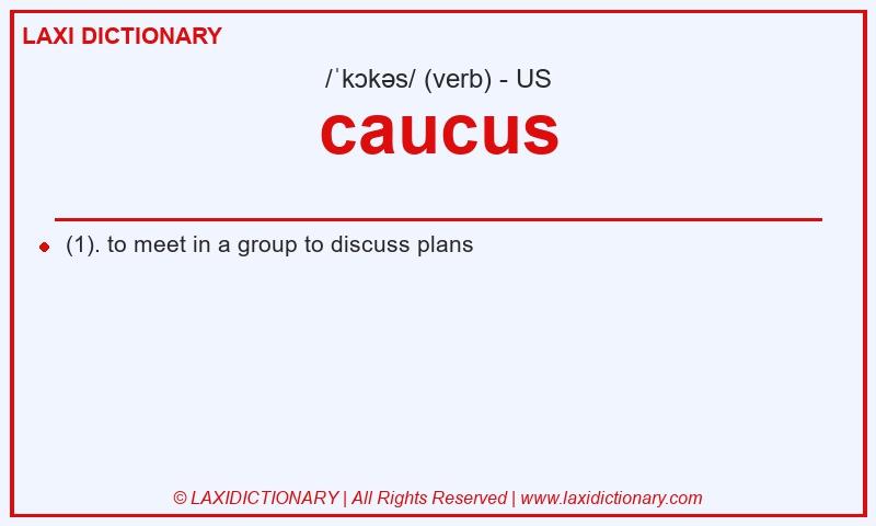 Definition caucus in American English