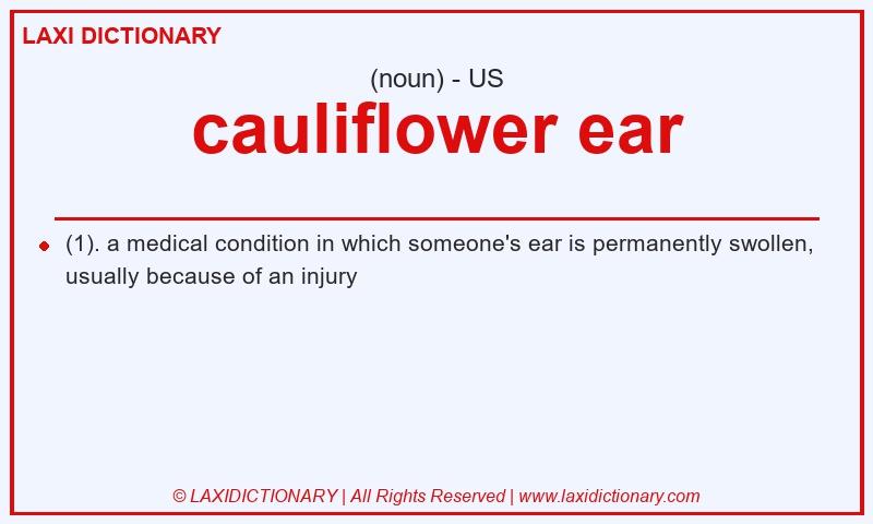 Definition cauliflower ear in American English