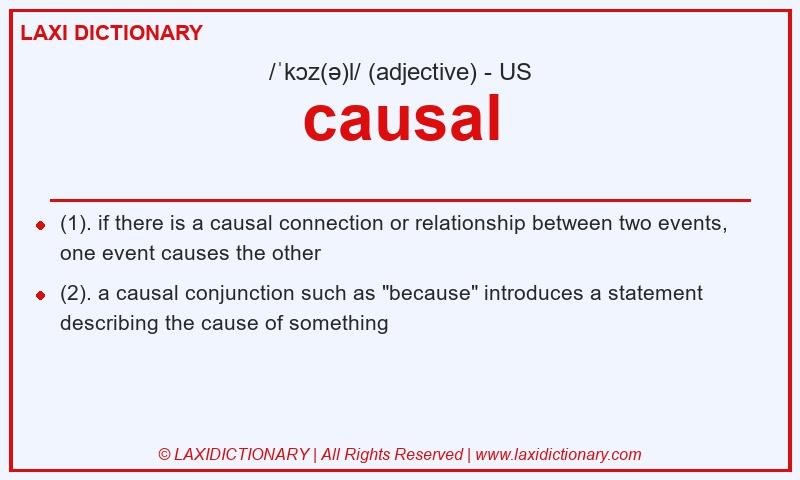 Definition causal in American English