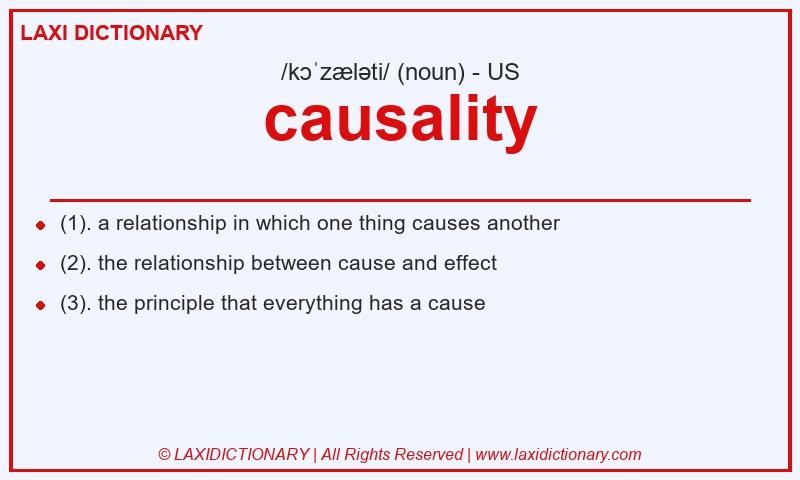 Definition causality in American English