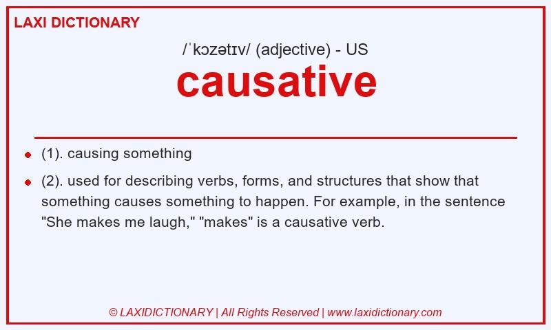 Definition causative in American English