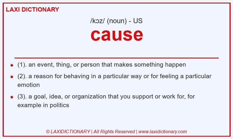 Definition cause in American English