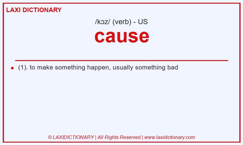 Definition cause in American English