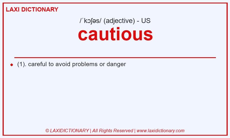 Definition cautious in American English