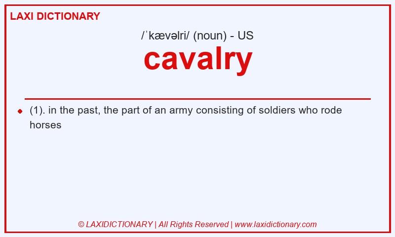 Definition cavalry in American English