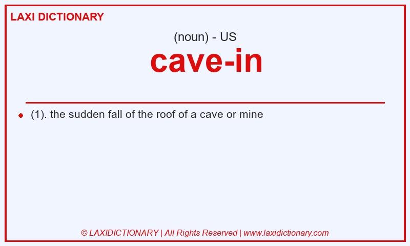 Definition cave-in in American English